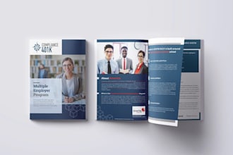design product booklet ,proposal or foldout booklet newsletter