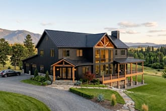 do 3d farmhouse, ranch house, pole barn, exterior and interior designs