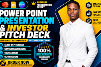 design investor pitch deck and presentation design