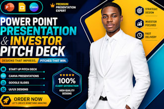 design investor pitch deck and presentation design