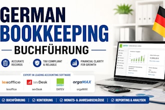 german bookkeeping buchhaltung for gmbh ug in datev lexware and other softwares