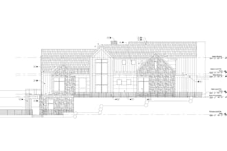 develop construction drawings for residential home approval, building sections