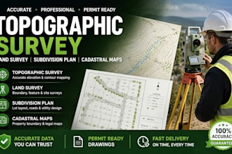 prepare topographic survey, subdivision plan and cadastral maps