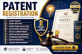 do patent search drafting patent fililng and trademark registration in USA UK