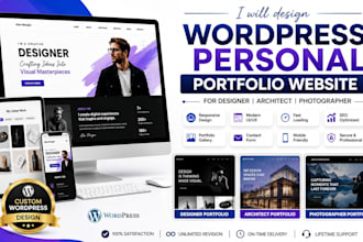 design wordpress personal portfolio website for designer architect photographer