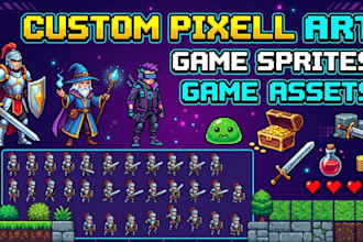 create custom pixel art characters, sprites and game assets