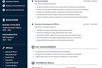create a professional resume and cover letter