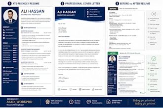 create a professional resume and cover letter