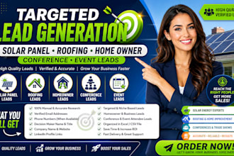 targeted solar panel energy roofing home owner conference event lead generation