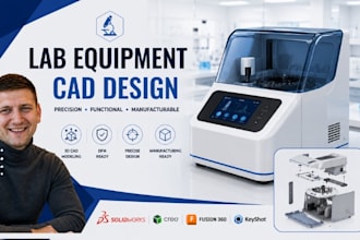 laboratory equipment housing, medical equipment cad, scientific instrument