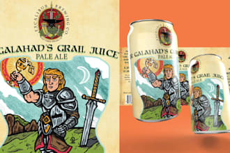 create hand drawn craft beer label design, beverages label, beer packaging