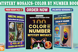 create mystery mosaics color by number book for adults