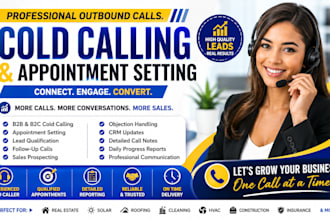 cold calling, appointment setting, telemarketing, and b2b lead generation