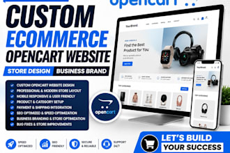 optimize build custom ecommerce opencart website store design business brand