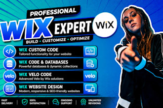 wix custom code, wix code and databases, wix velo code and wix website design