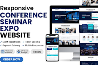 build a responsive conference, seminar, expo booking trade show website