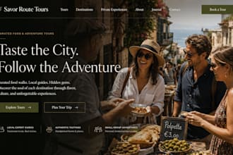 build squarespace food tour website adventure tour website online booking