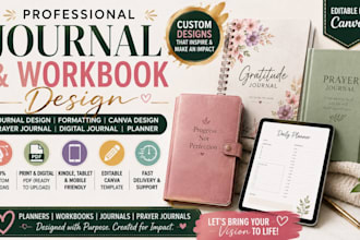 journal design journal formatting prayer journal digital journal canva design