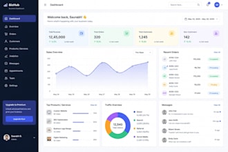 build a modern business website with dashboard