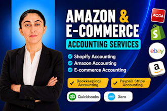 do shopify, ecommerce and amazon bookkeeping, accounting on quickbooks or xero