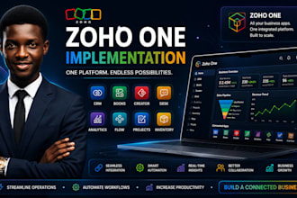 zoho one implementation zoho CRM books zoho creator zoho desk automation