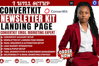 setup convertkit newsletter kit landing page convertkit email marketing expert