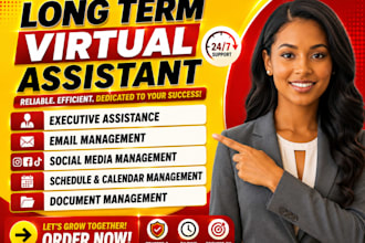 be long term executive virtual assistant social media expert