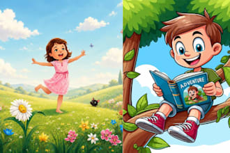 do children book illustration character design children story book art