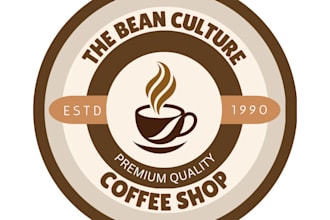design vintage retro coffee shop logo and cafe branding