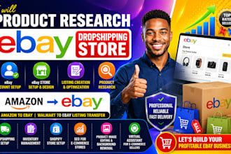 product research ebay dropshipping store account setup amazon to ebay listing