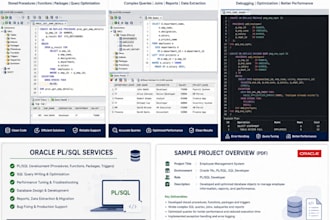 develop oracle pl sql procedures packages and sql queries