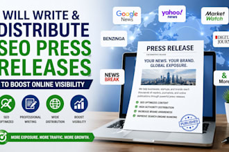 write and distribute SEO press releases to boost online visibility