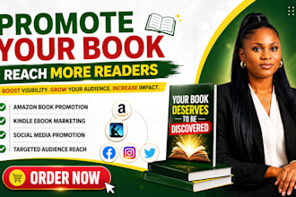 do amazon book promotion kindle ebook marketing via fb ig twitter audience
