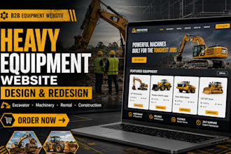 build heavy equipment website, builder equipment excavator, construction website