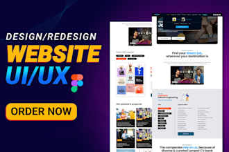 design or redesign modern website UI UX in figma