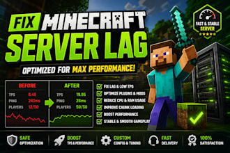 develop a minecraft server for you and  host your minecraft server
