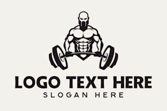do fitness gym crossfit silhouette tshirt logo design