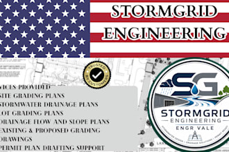 design stormwater drainage and site grading plans for US permits