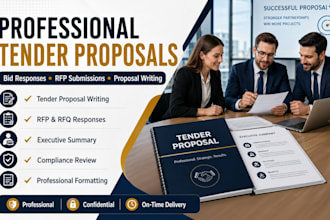 write professional tender proposal, bid response and rfp submission