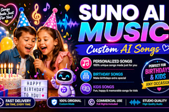 create a custom suno ai song for birthday, anniversary, kids suno ai custom song