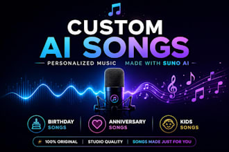 create a custom suno ai song for birthday, anniversary, kids suno ai custom song