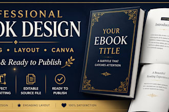 design and format a professional ebook in canva