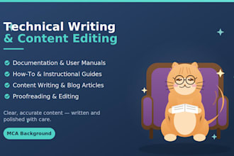 write, edit, proofread technical content and how to guides