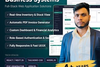 full stack web app, inventory, invoice and business management system