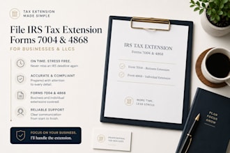 file irs tax extension forms 7004 4868 business and llc tax filing