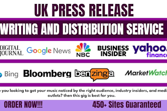 write, distribute UK press release UK press release distribution PR distribution