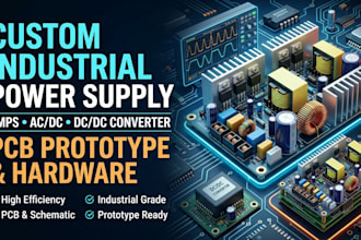 design custom industrial power supply, smps, converter and pcb prototype