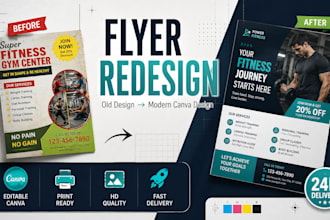 redesign your flyer into a modern editable canva design