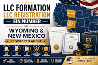 form your wyoming or new mexico llc with ein and registered agent