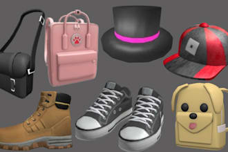 craete custom roblox ugc wearables, accessories and 3d avatar bundles